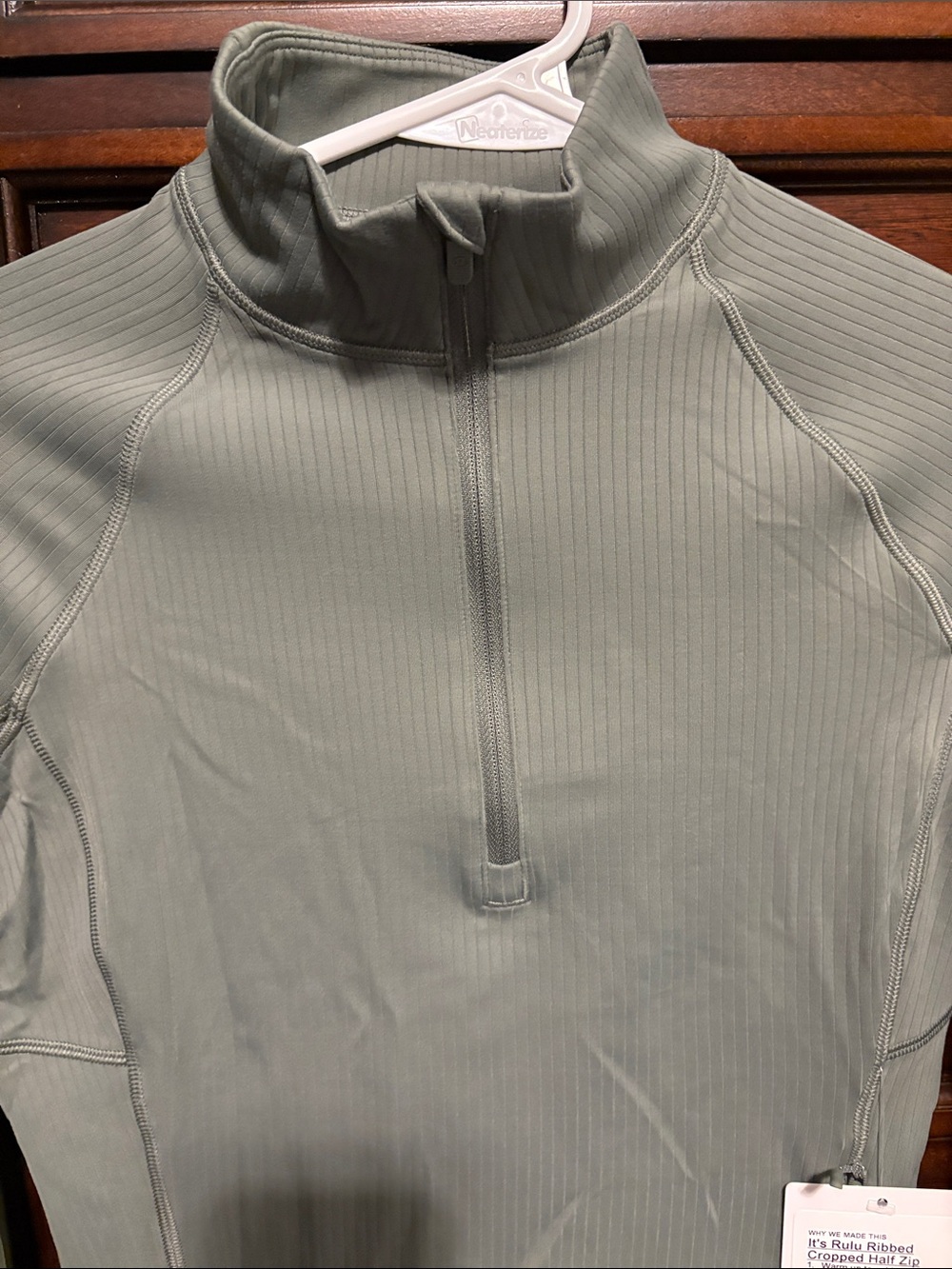 Lululemon It’s Rulu Ribbed Cropped Half Zip - Picture 3 of 7